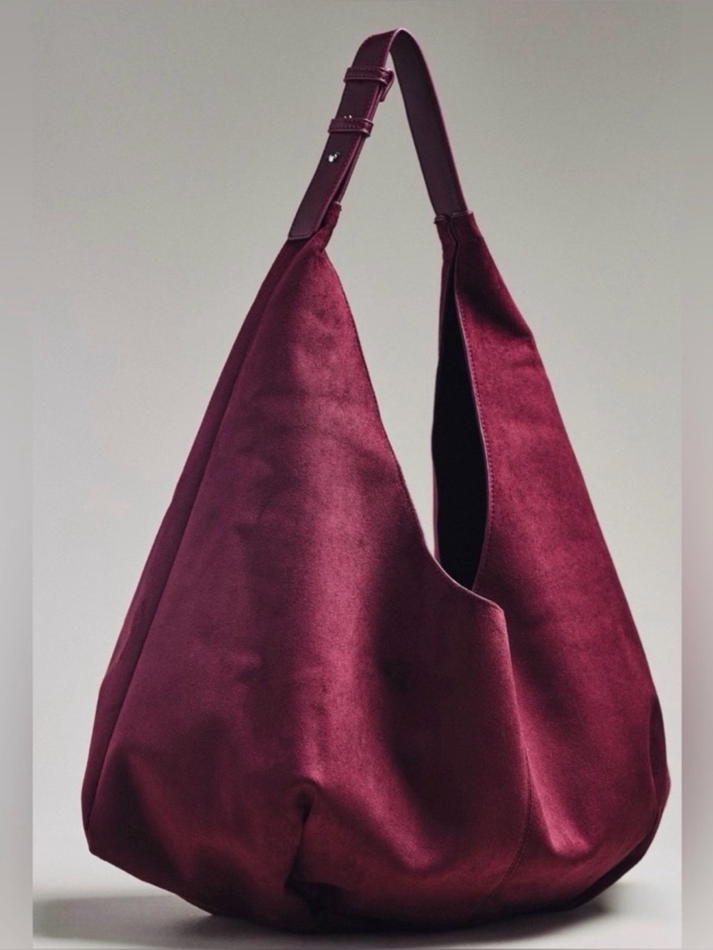 Anthropologie faux suede handbag